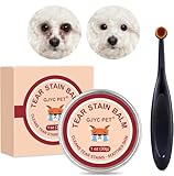 Natürliche Tränenfleckenentferner-Salbe für Haustiere mit Profi-Bürste – Sanfte & Effektive Augenpflege für Hunde und Katzen, Entfernt Tränenflecken, Reduziert Rötungen & Schützt die Augen, 30 g