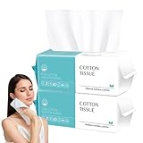 Gesichtsreinigungstücher, 200 Stück weiche Baumwoll-Gesichtstücher, Vielseitig Einmalwaschlappen für Hautpflege, Make up Entferner, Gesichtstücher und Gesichtsreinigung