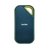 SanDisk Extreme PRO Portable SSD 2 TB (Externe SSD, NVMe-SSD-Performance, 2,5 Zoll, 2.000 MB/s Lesen und Schreiben, AES-Verschlüsselung, IP65-Wasser- und -Staubschutz) Monterey