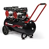 Einhell Kompressor TE-AC 270/50 Silent Plus (1500 W., max. 8 bar, 50 l-Tank, 270 l/min Ansaugleistung, Motordrehzahl 1450 min^-1, Druckminderer, Manometer, ölfrei)