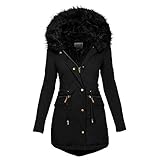 FUPODD Winterjacke Damen Grosse Grössen Daunenjacken Damen Mantel Winter Übergangsjacke Damen Skijacke Damen Winter Damen Winterjacke Lang Puffer Jacke Damen Softshelljacke Daunenjacke Damen Winter