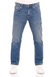 TOM TAILOR Jeans Herren Stretch lang Straight Fit Marvin Jeanshose Hose Denim Blau w34, Größe:34W / 32L, Farbvariante:Clean Mid Stone Blue Denim (10113)