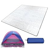 Zeltunterlage, Bodenmatte, Camping-Aluminium-Schlafmatte mit Aluminiumfolie, wasserdichte Folienmatte, isolierende Thermo-Campingmatte für Outdoor-Touren, Strandzelt, 200 x 200 cm