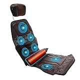 Massagesitzauflage, Massagematte mit 3 Heizstufen Wärme, Massageauflage mit 9 Stufen Massageintensität, Massagegerät für Rücken Nacken Schulter und Taille