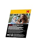 Kodak Kunstdruckpapier, A4, 20 Blatt, Inkjet-Glanz-Fotopapier, professionelles Tintenstrahlpapier, merzerisierte Oberfläche, 255 g/m², für lebendige Farben und Fotodruck