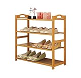 Schuhregal Simple Home Massivholz Mehrschichtiges Regal Platzsparender Schuhschrank (Holzverpackung von 1) (Größe: 50 cm)