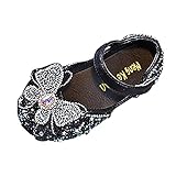 UnoSheng Modische Herbstschuhe für Kleinkinder und Mädchen, Freizeitschuhe, dicke Sohle, runde Zehenschnalle, Kleid, Schuhe, Mädchen, Sneaker, Größe 39, Schwarz , 25 EU