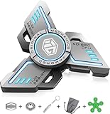 Fidget Spinner, 3-5 Min Fidget Spinner Led, Hand Spinner Fidget, Hand Spinner Fidget Toy, Finger Spinner Spielzeug, Leuchtende Fidget Spinner Metall, Hand Fidget Spinner Spielzeug (Blau)