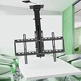 GUODDM TV Deckenhalterung Elektrisch - Motorisierte Decken-TV-Halterung, Elektrischer TV-Lift Mit Fernbedienung Und Speichereinstellung, Für 32-Zoll- Bis 70-Zoll-Fernseher Bis Zu 60 Kg/132 Lbs