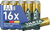 VARTA Batterien AA, wiederaufladbar, 16 Stück, Akku, Power on Demand, 2100 mAh Ni-MH, vorgeladen, sofort einsatzbereit [Exklusiv bei Amazon]