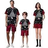 Generisch Schlafanzug Weihnachten Hässliche Weihnachtspyjama Familie Set Lustig Weihnachten Schlafanzug Weihnachtsoutfit Paare Set Weihnachtspullover Xmas Fitness Nachtwäsche