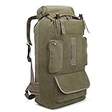 ETZRYSYB Wanderrucksack, Wandern, Camping, Segeltuch, Outdoor, Bergsteigen, taktischer Reiserucksack, Jagd-Rucksack, Angeln, Camping-Ausrüstung, einfarbig, One size