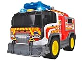 Dickie Toys - Fire Rescue Unit (30 cm) - großes Feuerwehrauto ab 3 Jahre mit Schussfunktion & Leiter, Feuerwehr-Spielzeug für Kinder mit Licht & Sound, inkl. Batterien