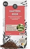 Kakteenerde 30 L - Mit 100 Tage Dünger und Sand angereichert - Kaktuserde - Kaktus Erde für alle Kakteen - Ideale Kakteen Erde zum Pflanzen und Umtopfen - Erde Kaktus - Erde Kakteen