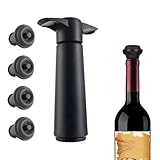 Weinpumpe,1 Wein Vakuumpumpe Mit 4 Vakuum,Weinflaschenverschluss,Wein Vakuumpumpe Und Weinverschluss,Wiederverwendbarer Weinpumpe Hält Wein Frisch,Um Wein, Bier, Champagner Frisch Zu Halten