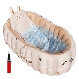 ETUCYNG Aufblasbares Baby, Tragbares Bad für Kinder und Baby, aufblasbar – Duschzubehör faltbar mit Pumpe für Bad Pool Haus Reise Camping Strand Urlaub Jungen Mädchen