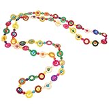 VILLCASE Boho Halskette Damen Kokosnussschale Schmuck Im Webmuster Farbenfroh für Alltag Strand Geschenk