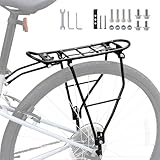 ZUKKA Fahrradgepäckträger Hinten Touring Gepäckträger Maximaler Belastung 25kg,Aluminiumlegierung Tragende Höhe einstellbar Geeignet für 26-29 Zoll 700C Fahrräder für Mountainbike Rennrad