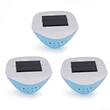 Schwimmendes Solarlicht für den Außenbereich, 12,3 x 12,3 x 8,5 cm, wiederaufladbar über USB (3 Stück)