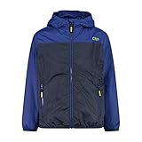 CMP Unisex Kinder Kinderjacke Rain Fix Hood regenjacke Kinder Regenjacke mit fester Kapuze, Schwarz Blau, 152