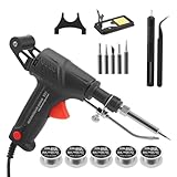 Professionelles Tragbares Schweißgerät Set, Lötpistole, Industrie-Lötstation mit automatischer Zufuhr & 5 Zinnrollen | Für PCB, Elektronik, Schmuck, Schweißen von Kabeln (Exkl. Eisen/Edelstahl)