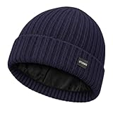 DTUOMO Merinowolle Mütze Herren, Winter Warme Unisex Wintermütze Strickmütze Thermo Beanie, Weich, Stretchy, Unisex, für Damen & Herren