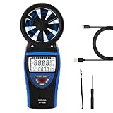 SURLABA Digital Windmesser, Außenbereich Anemometer 0.3-30m/s Windgeschwindigkeitsmesser, Windmessgerät mit 5 Einheiten & Max/Min/Aktueller Wert, Wind Meter für Windsurfen Schießen Segeln Drohne