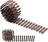 Braun Miniatur-Gartenzaun HolzzaunFlexibler Miniatur-Zaun, verwendet für Miniaturlandschaft Puppenhaus Blumentopf Fee Gartendekoration Gartendeko