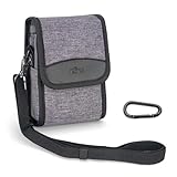 Kameratasche, kleine Kameratasche mit Karabiner und Schultergurt, Schulterkameratasche kompatibel mit(13,9 x 7,9 x 5,1 cm) ch, grau, Taschen-Organizer