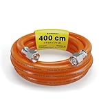 Gasschlauch 2 m – Propangasschlauch für Gasgrill & Campingkocher – Gas Schlauch 1/4' LH Linksgewinde – Gasschlauch Verlängerung – DVGW zertifizierter Gasanschlussschlauch