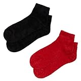 Bucky Aloe-Infused therapeutische feuchtigkeitsspendende Spa, Socken, Schwarz/Rot