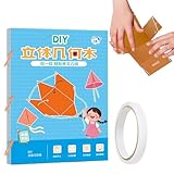 Mimoqk 3D Geometrie Mathematik Lernbuch - Ziehband 3D-Geometrie-Lernbuch - Interaktives Spielzeug Für Vorschule Kindergarten Schüler Anfänger Hauslehrer