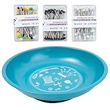Ecoticfate Magnetische Nadelkissen, magnetische Schüssel mit 150 Stück Kopfstiften, langlebig und stabil, Nähmaschinen-Magnet, Aufbewahrungswerkzeuge für Ihren Schreibtisch ordentlich zu halten
