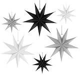 Faltsterne Weihnachten Deko Weihnachtsstern Papiersterne zum Aufhängen Set Neuneck Papiersterne Weihnachtsanhänger für Weihnachten Dekoration Geburtstags Party