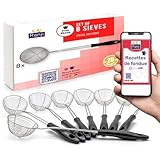 Ranji® - 8 Mini Fonduesiebe & Fondue-Ösen aus Edelstahl – Perfekt für Chinesisches Fondue, Käsefondue, Fleischfondue & Schokoladenfondue – Auch als Sieb für Frittieren & Bubble Tea Geeignet