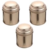 jojofuny 3 Stück Teiliges Roségold Metalldosen Mini Teedosen mit Luftdichtem Deckel Vielseitiger Aufbewahrungsbehälter für Tee Kaffee Snacks und Aromakerzen Kompakte Desktop Dosen