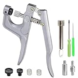 Metall Druckknopfzangen, Snaps Zangen Kleidungs Druckknopfzange Druckknöpfe Plastik T5 Druckknopf Zange Starke Nähwerkzeug Knöpfe Werkzeug für Stoffpolster (Grün)