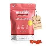 marble® Astaxanthin 12 mg + Krillöl – 120 Softgel Kapseln – Astaxanthin hochdosiert ohne Zusatzstoffe - Natürliche Antioxidantien aus der Haematococcus Pluvialis Alge - Longevity Supplements