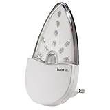 Hama 'Bernstein' LED Nachtlicht für Kinderzimmer und Schlafzimmer (stromsparend, nur 0,2 W, Orientierungslicht für Gang und Keller, Stimmungslicht, Nachtlampe, Eurostecker), 00113960, 1-er Pack
