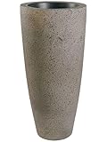 VIVANNO Pflanzkübel Blumenkübel wetterfest Fiberglas Creme 47x100 cm für Garten Terrasse