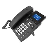 Pyhodi IP -Telefon mit 2 Serviceleitungen, 2,4 -Zoll -Farbdisplay, Dual 1000m RJ45 Media Phone, 5.0, Strom über Ethernet für 7.1, USB A, RJ9, EHS -Port -Headsets