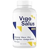 VIGOSALUS für MÄNNER - Maca, L Arginin, Tribulus Terrestris, Ginkgo Biloba, Zink, Ginseng, Selen - 90 Kapseln