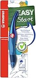 STABILO - Ergonomischer Tintenroller für Rechtshänder - EASYoriginal Holograph Edition in blau - Einzelstift - Schreibfarbe blau (löschbar) - inklusive Patrone
