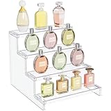 Lifewit 4-stufiger klarer Display Ständer, 1 Stück Kunststoffständer für Präsentation, Plastik Organizer für Figuren, Cupcakes, Schreibtischständer zum Ordnen und Dekorieren, 22.8cm