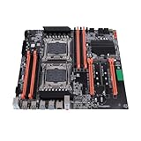 Akozon X99 Mainboard Dual Socket Desktop-Motherboard 2011-3 Pin DDR4 für Hochleistungs-Computing und Fortgeschrittenes Gaming, Unterstützt ECC-Serverspeicher und NVME PCIE