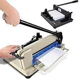 DZZTHSH Papierschneider, robust, 30,5 cm, groß, industrielle Schneidemaschine, A4/A3, manueller Papierschneider mit Klingenverriegelung, automatische Klemme, 400 Papierschneider zum Schneiden von