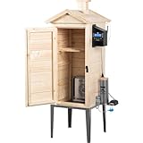 BROWIN® Elektrischer, modularer Holz-Smoker mit Wi-Fi dragON Wood 330346 IQ100 | Garten-Räucherofen mit Rauchgenerator | Perfekter für exquisite Geschmackserlebnisse | Großes Fassungsvermögen 200L