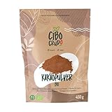 Amargo-Kakao und Polvo 450 g. Natürliches und reines Bio-Kakaopulver, bei niedrigen Temperaturen verarbeitet. Rohkakao mit ökologischem Rico-Pulver Vitamin B1 und B2.