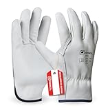 Gebol Driver, 1 Paar Arbeitshandschuhe aus hochwertigem Leder, Handschuhe Herren für Bau, Garten & grobe Arbeiten, hohe Widerstandsfähigkeit, 1,1 mm Lederdicke, Sicherheitshandschuhe Gr. XXL (Gr.11)