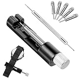 Bruislard Uhrmacherwerkzeug Set, Uhrenwerkzeug Federstegwerkzeug, Uhrenarmband Verbindungsstift-Entferner mit 5 zusätzlichen Stiften und Federstange für Uhrenarmband Austauschen Kürzen(7 Stück